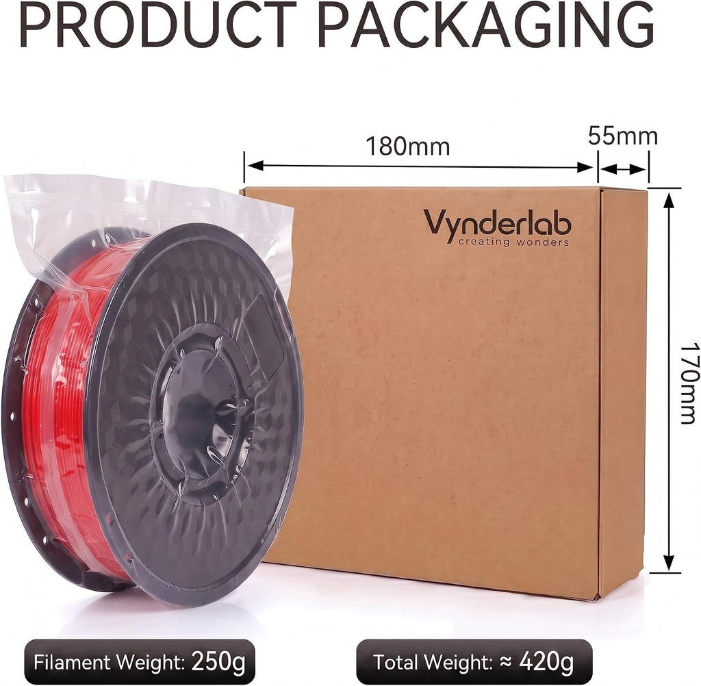 250g 3D Printer PLA Filament 1.75mm Spool 3D Printer