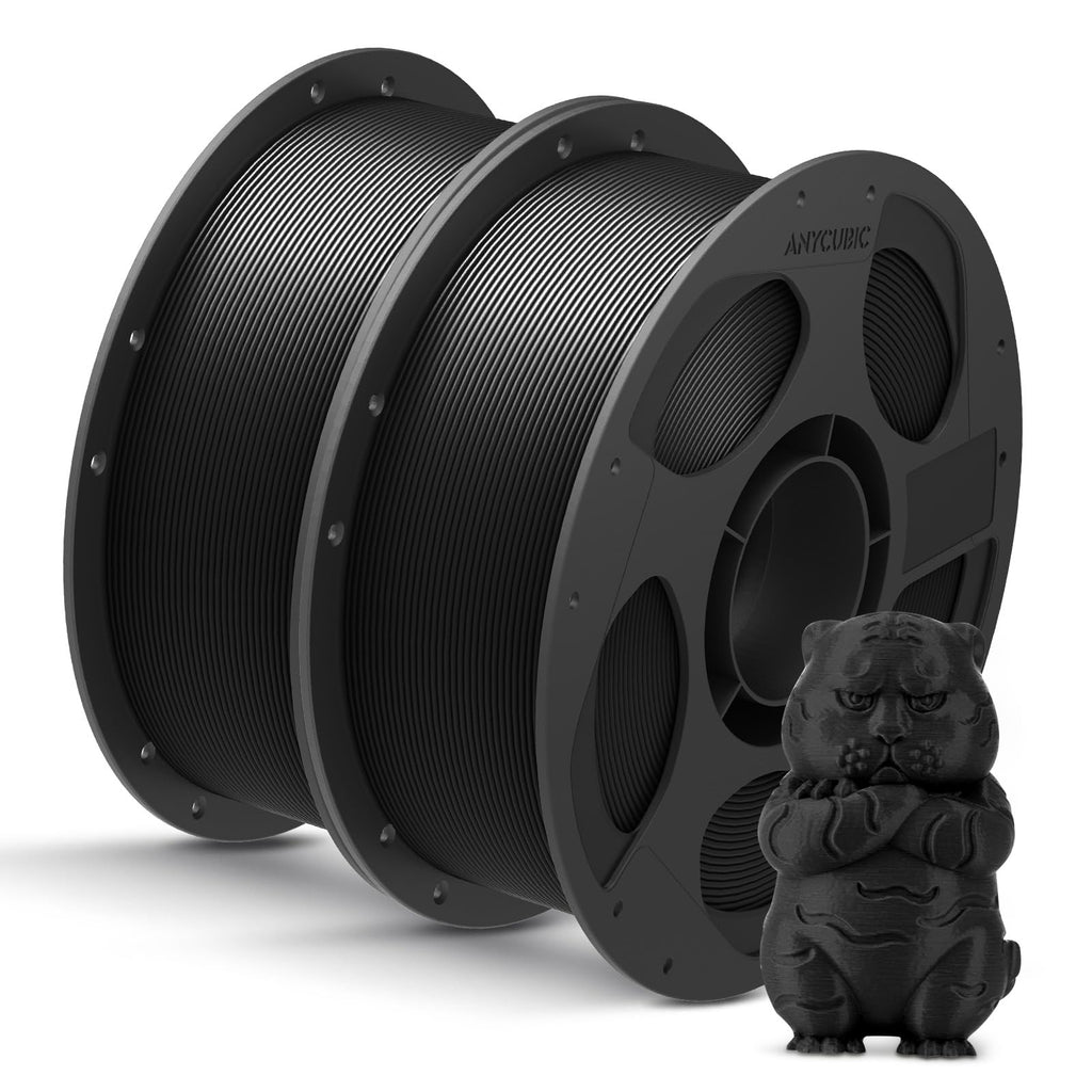 ANYCUBIC PLA Filament 1.75mm Bundle, 3D Printing PLA Filament 1.75mm Dimensional Accuracy +/- 0.02mm, 1KG Reusable Spool (2.2 lbs), 4KG Black + White + Blue + Red