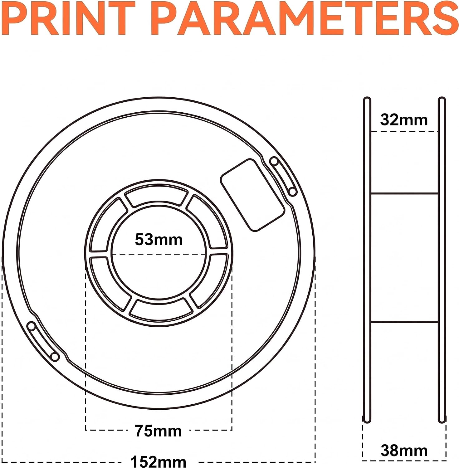250g 3D Printer PLA Filament 1.75mm Spool 3D Printer