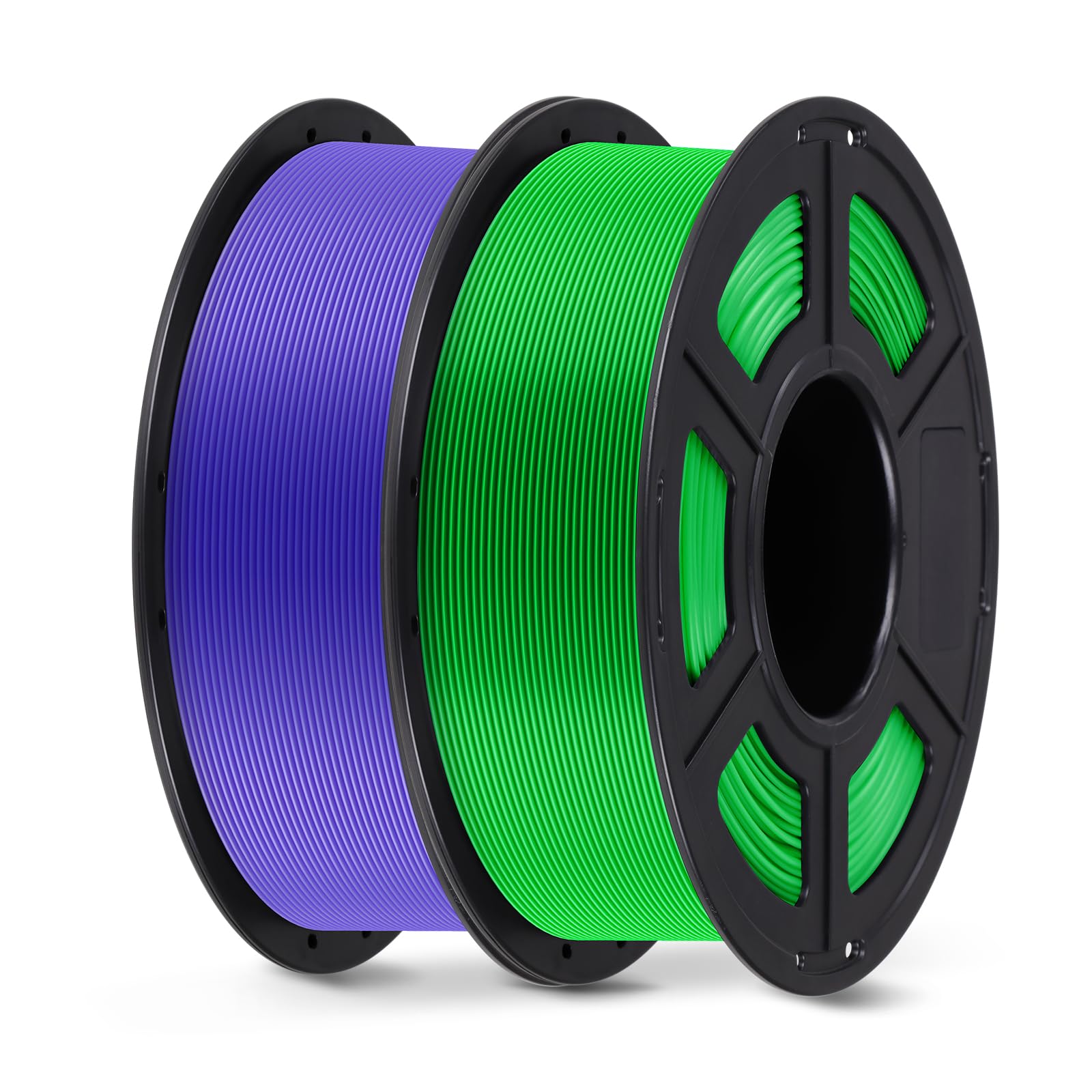 ANYCUBIC PLA Filament 1.75mm Bundle, 3D Printing PLA Filament 1.75mm Dimensional Accuracy +/- 0.02mm, 1KG Reusable Spool (2.2 lbs), 4KG Black + White + Blue + Red