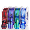 AMOLEN Silk PLA 3D Printer Filament Bundle, Shiny Dual Color Filament 1.75mm Pack, Multi Color Change 3D Printing Filament for Most FDM 3D Printer, 4 Spools 200g Each